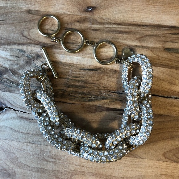 Jcrew gold statement link bracelet